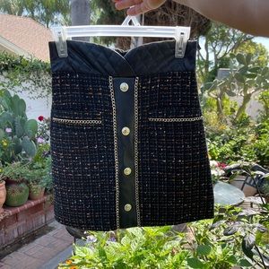 Karen Millen Metallic Fleck Tweed A Line Skirt